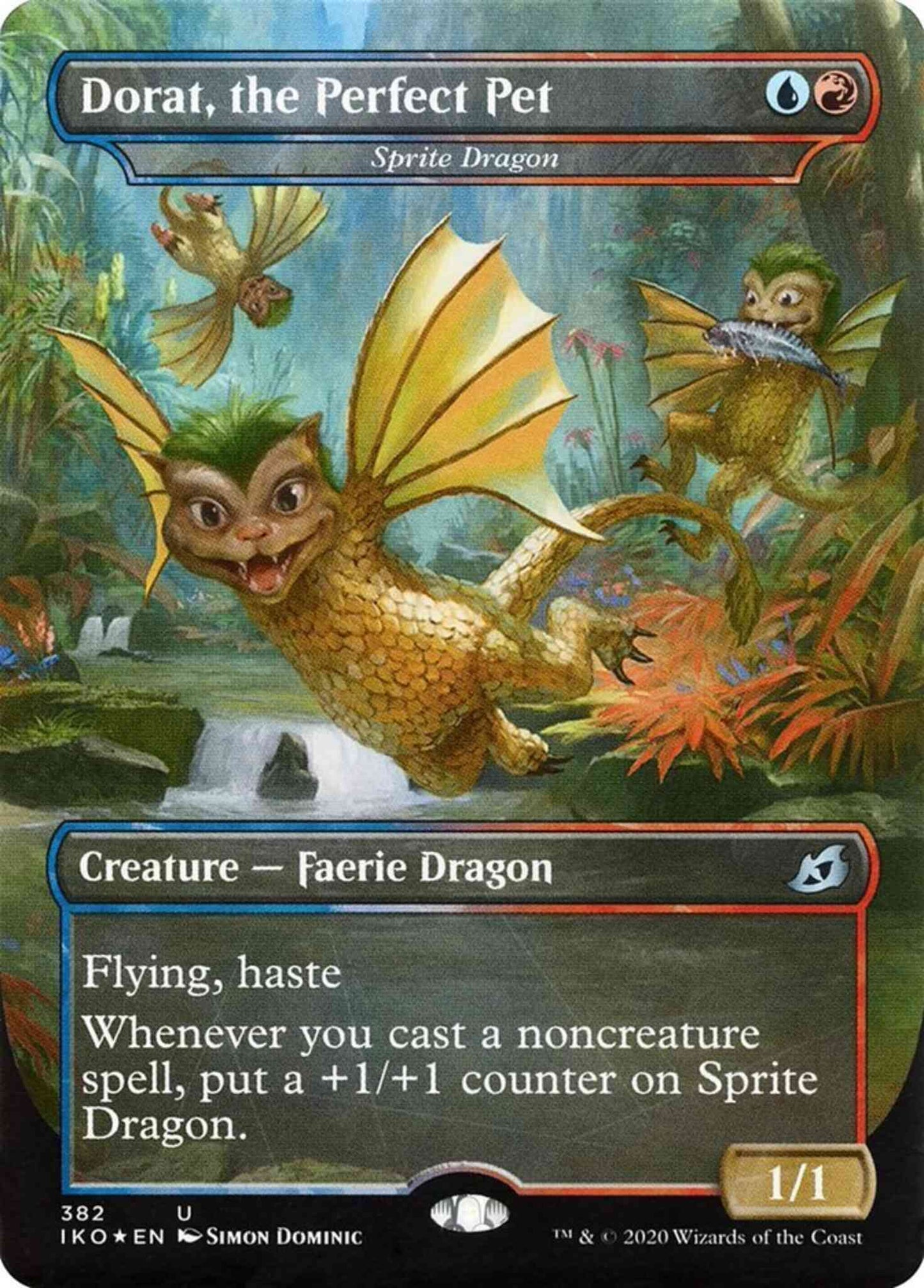 Dorat, the Perfect Pet - Sprite Dragon [382] [Alternate Art] [Godzilla] [Ikoria: Lair of Behemoths] [Non-Foil]