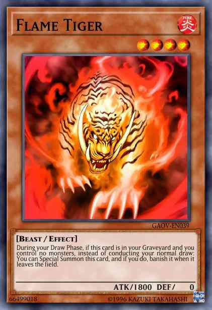 Flame Tiger - BP03-EN095 - Shatterfoil Rare - 1st Edition
