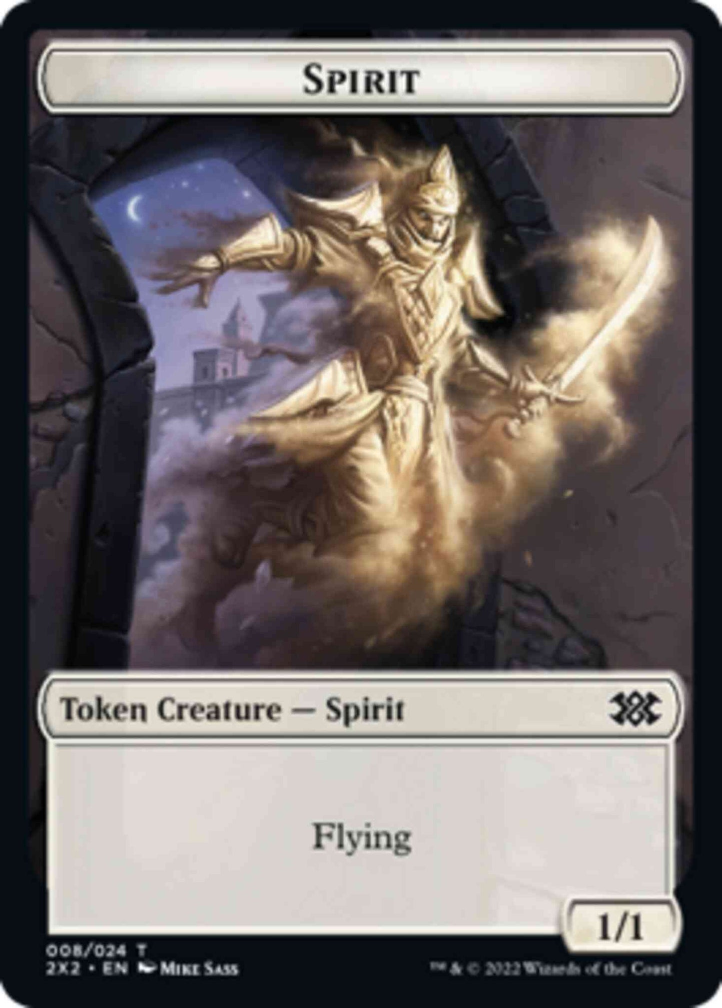 Spirit Token (08) // Wrenn and Six Emblem (24) [Double Masters 2022: Tokens] [Non-Foil]
