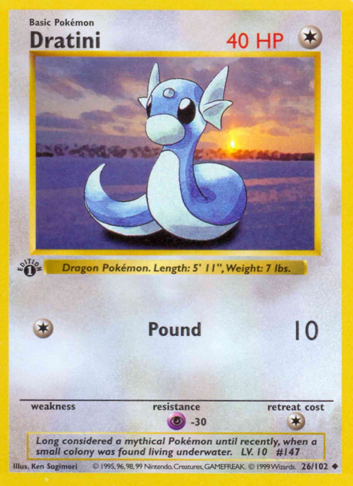 Dratini - 26/102 - Uncommon - 1st Edition [base1-26] [Non-Holo]
