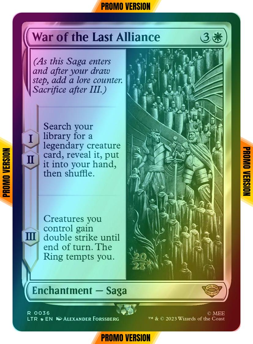 War of the Last Alliance [36s] [Prerelease] [The Lord of the Rings: Tales of Middle-earth: Promos] [Foil]
