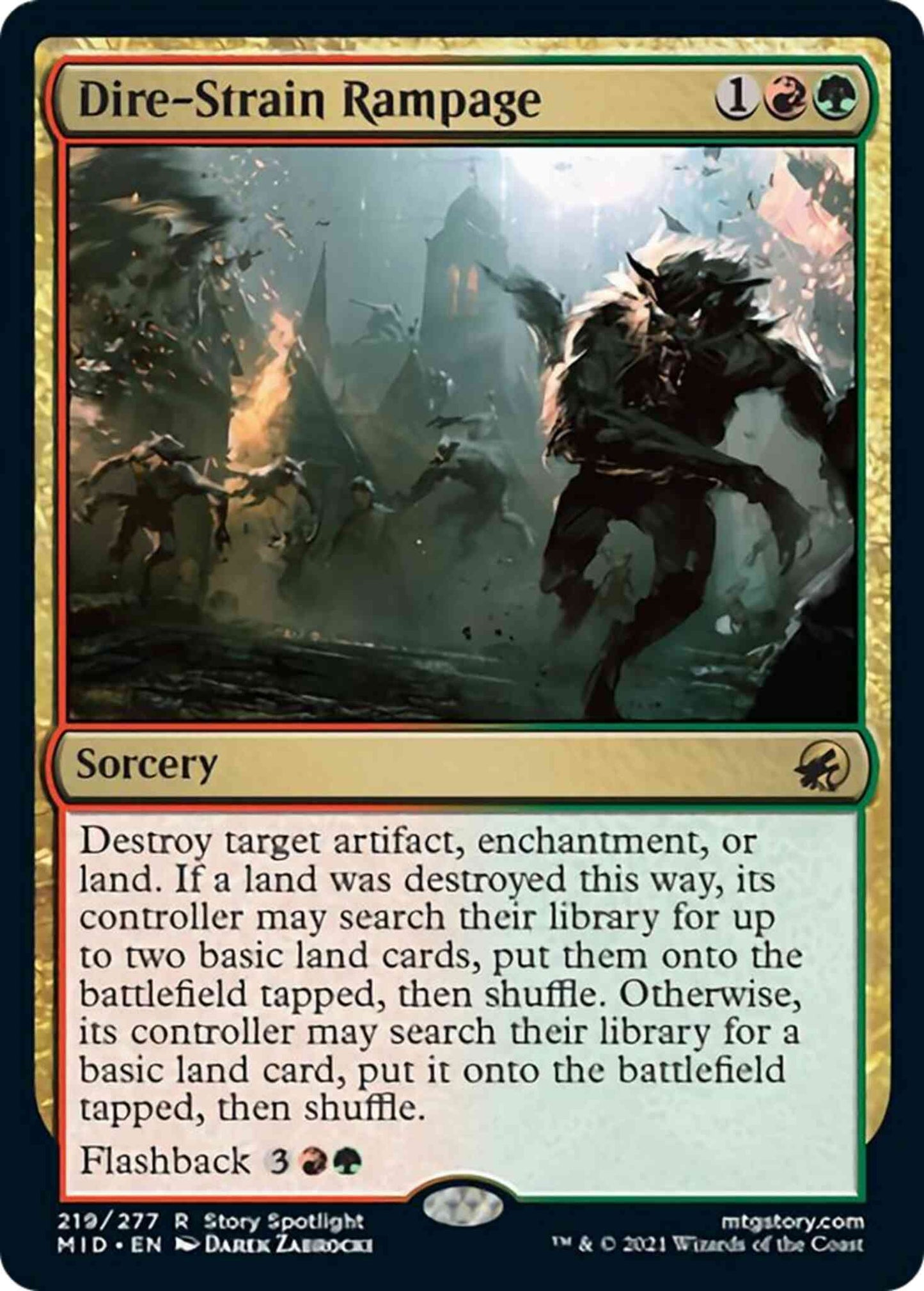 Dire-Strain Rampage [219] [Innistrad: Midnight Hunt] [Non-Foil]