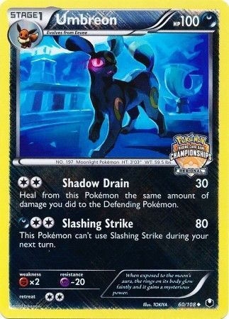 Umbreon - 60/108 - Promotional - Crosshatch Holo Spring Regional Championships 2012 Promo [Holo]