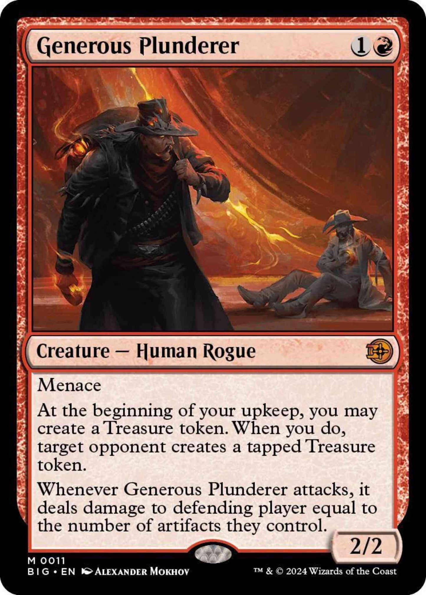 Generous Plunderer [11] [The Big Score] [Non-Foil]