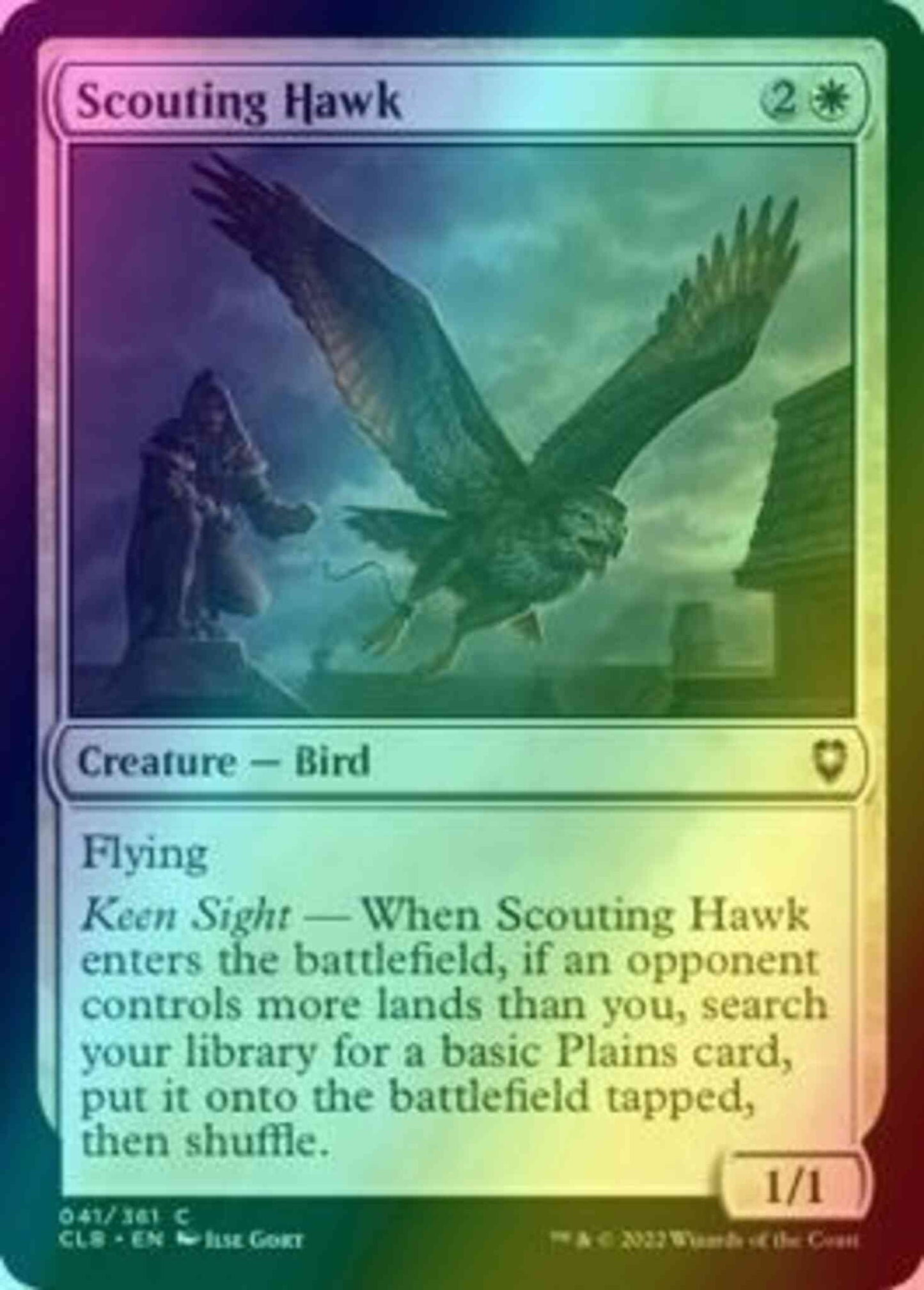 Scouting Hawk [41] [Commander Legends: Battle for Baldur's Gate] [Foil]