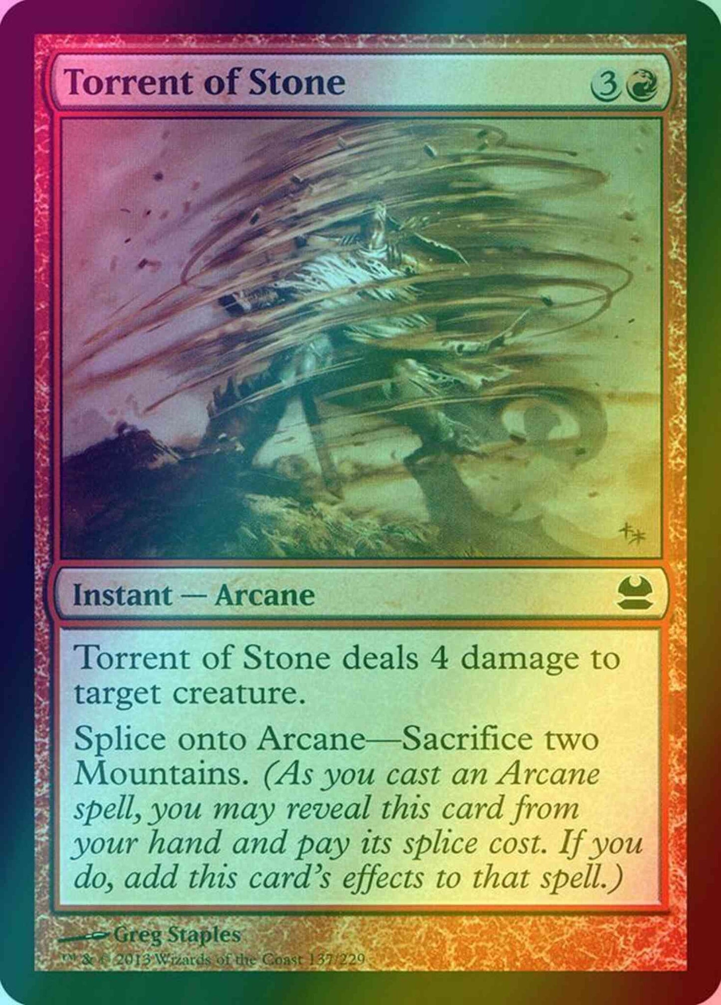 Torrent of Stone [137] [Modern Masters] [Foil]