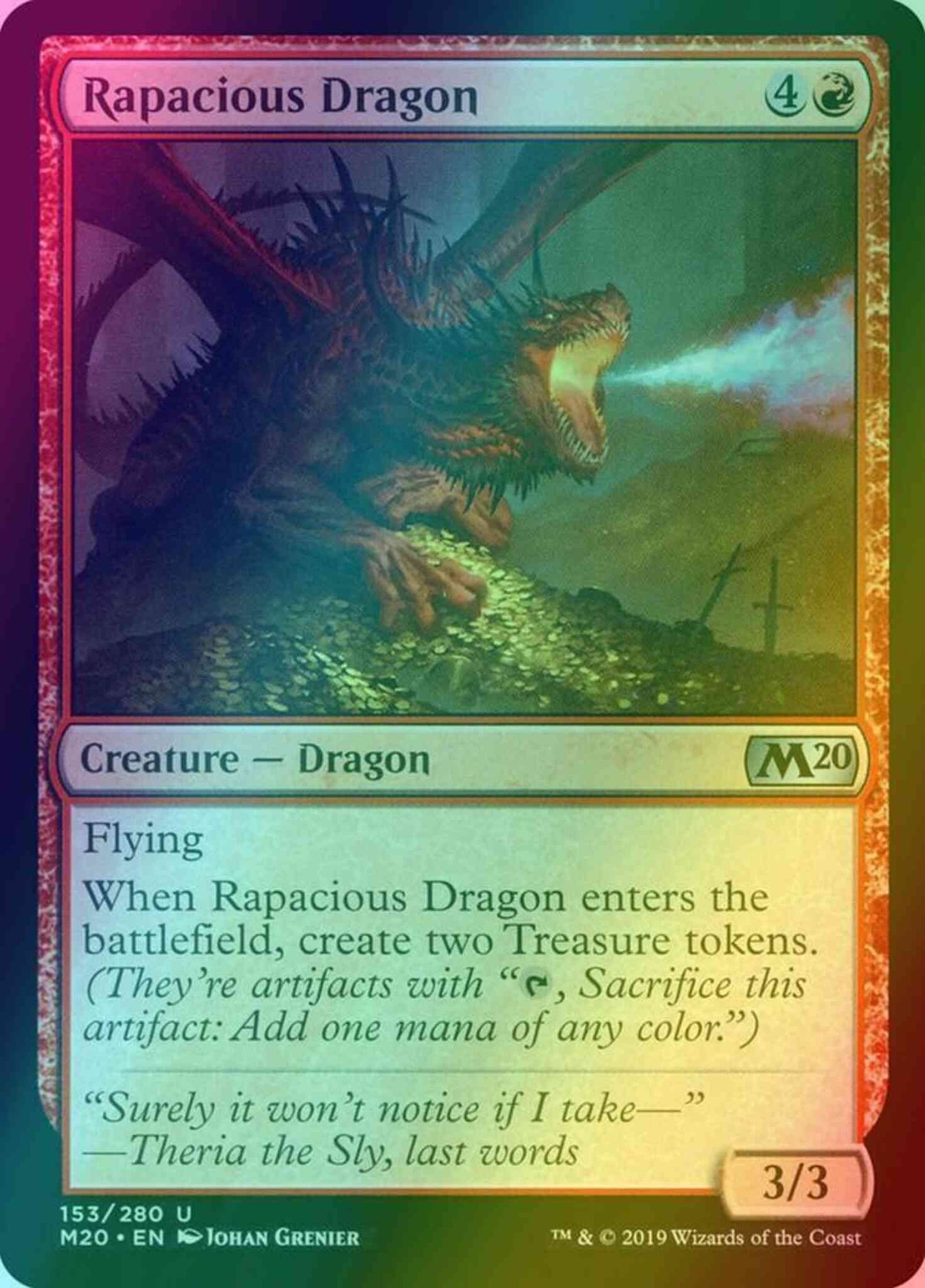 Rapacious Dragon [153] [Core Set 2020] [Foil]