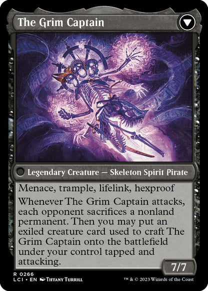Throne of the Grim Captain // The Grim Captain [266] [The Lost Caverns of Ixalan] [Non-Foil]