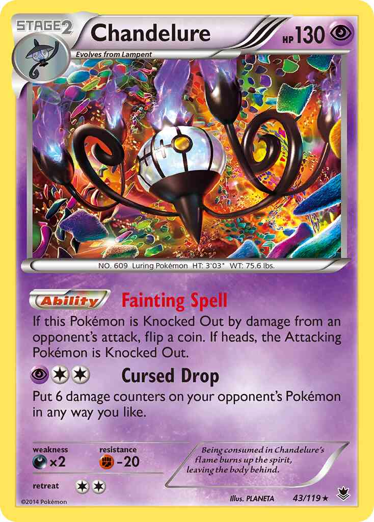 Chandelure - 43/119 - Rare Holo [xy4-43] [Holo]