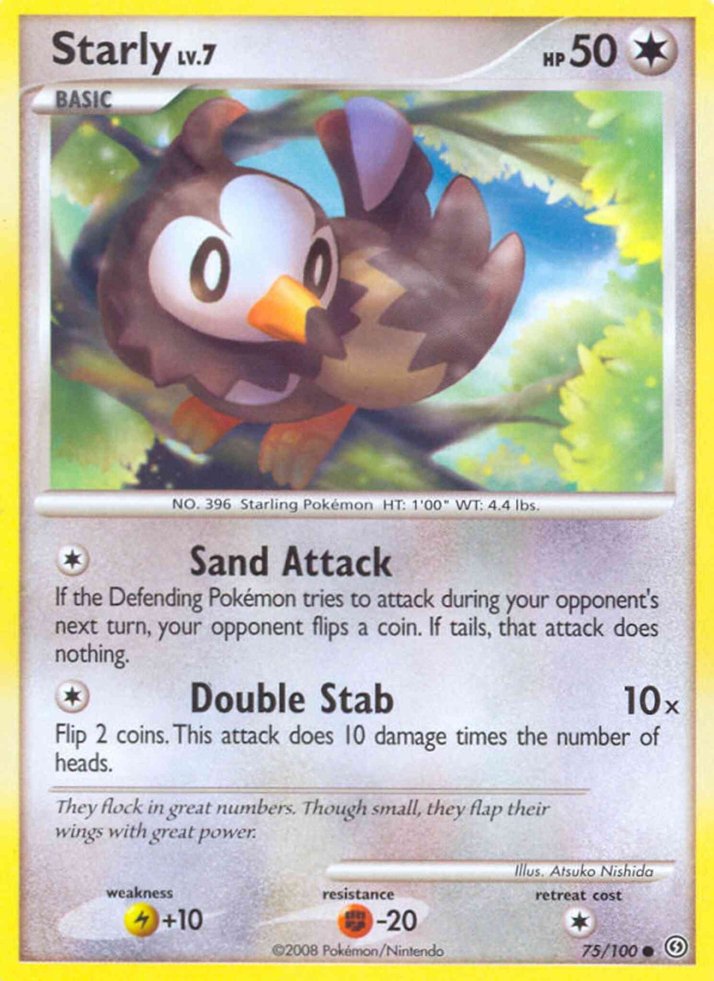 Starly - 75/100 - Common [dp7-75] [Non-Holo]