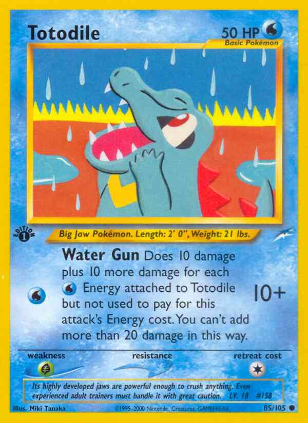 Totodile - 85/105 - Common - 1st Edition [neo4-85] [Non-Holo]