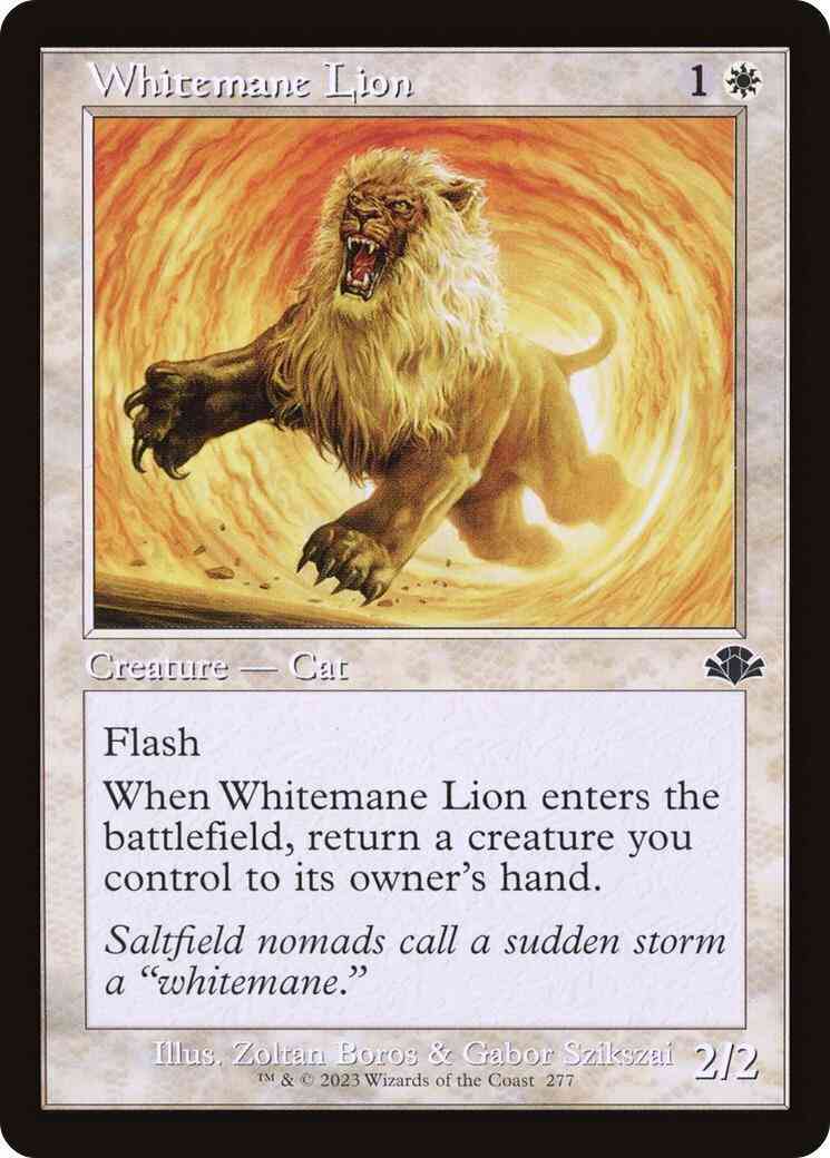 Whitemane Lion [277] [Retro Frame] [Dominaria Remastered] [Non-Foil]
