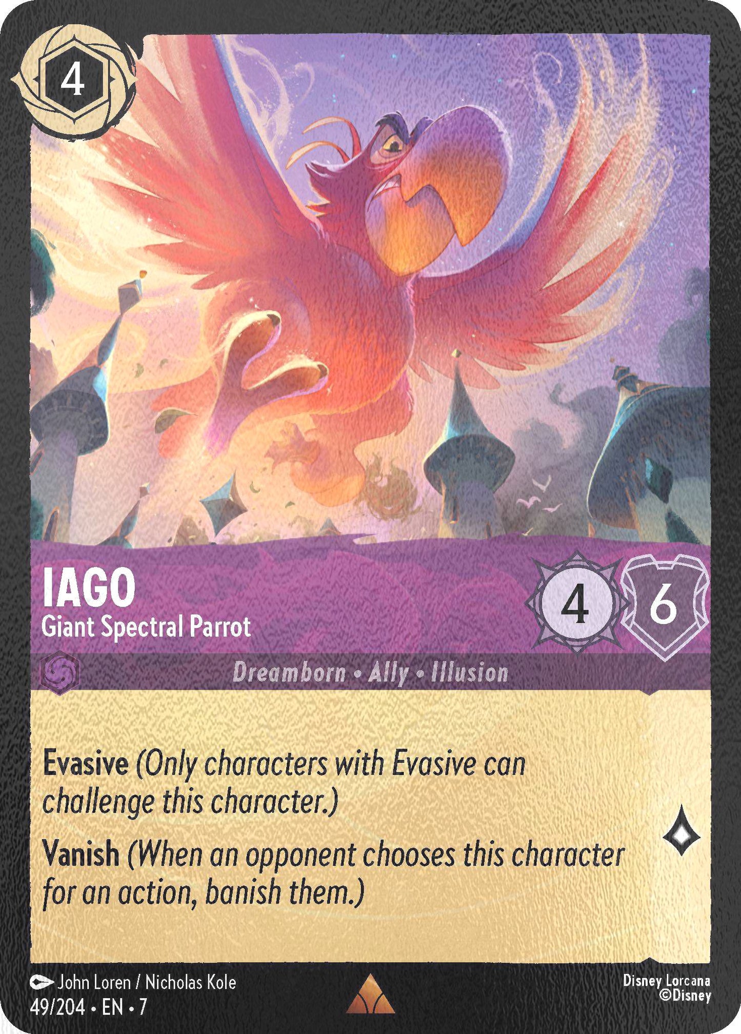 Iago - Giant Spectral Parrot - 49/204 [Archazia's Island] [Cold Foil]