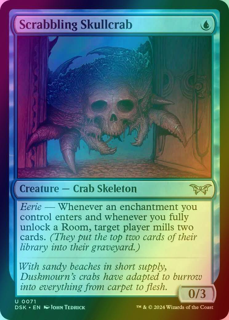 Scrabbling Skullcrab [71] [Duskmourn: House of Horror] [Foil]