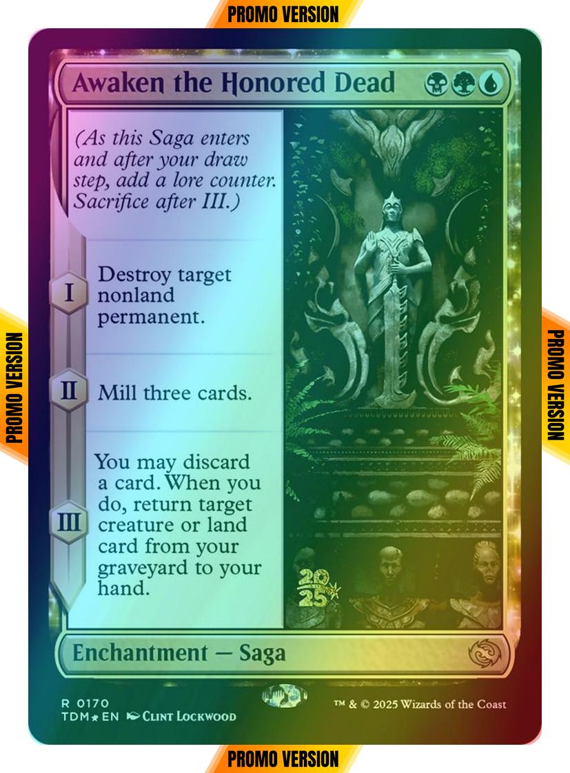 Awaken the Honored Dead [170s] [Prerelease] [Tarkir: Dragonstorm: Promos] [Foil]