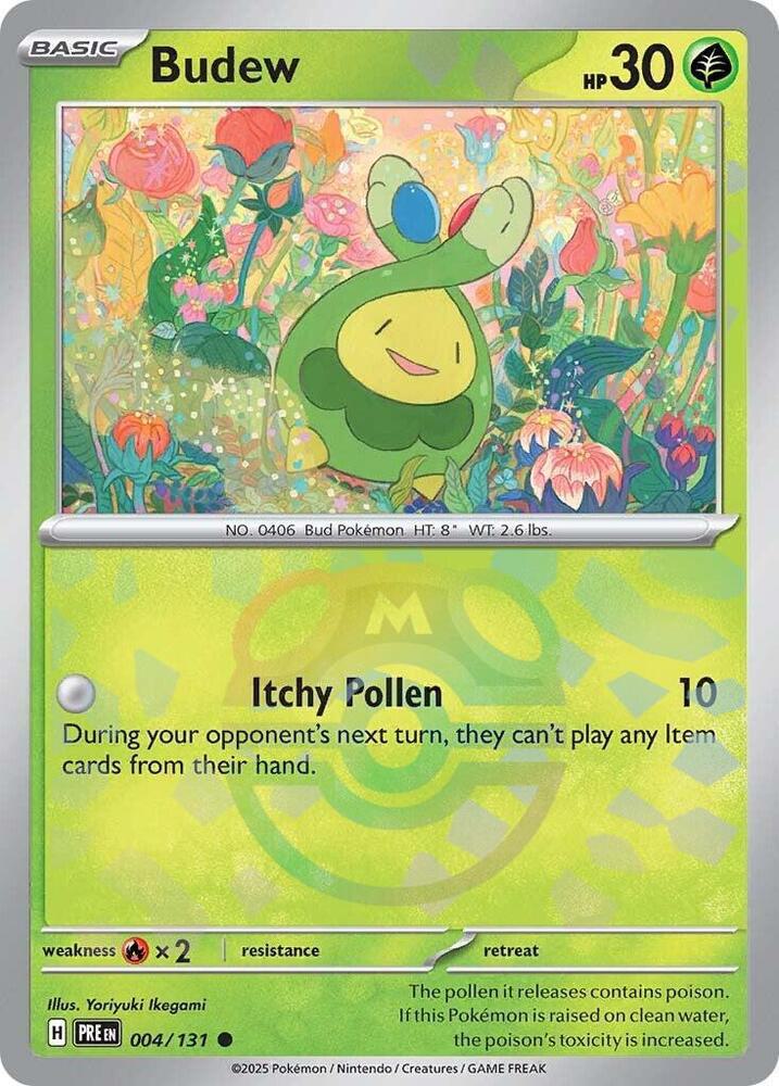 Budew - Master Ball Pattern - 004/131 - Common [sv085-004] [Reverse Holo]