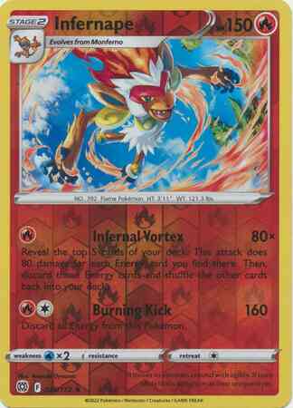 Infernape - 026/172 - Rare Holo [swsh9-026] [Reverse Holo]