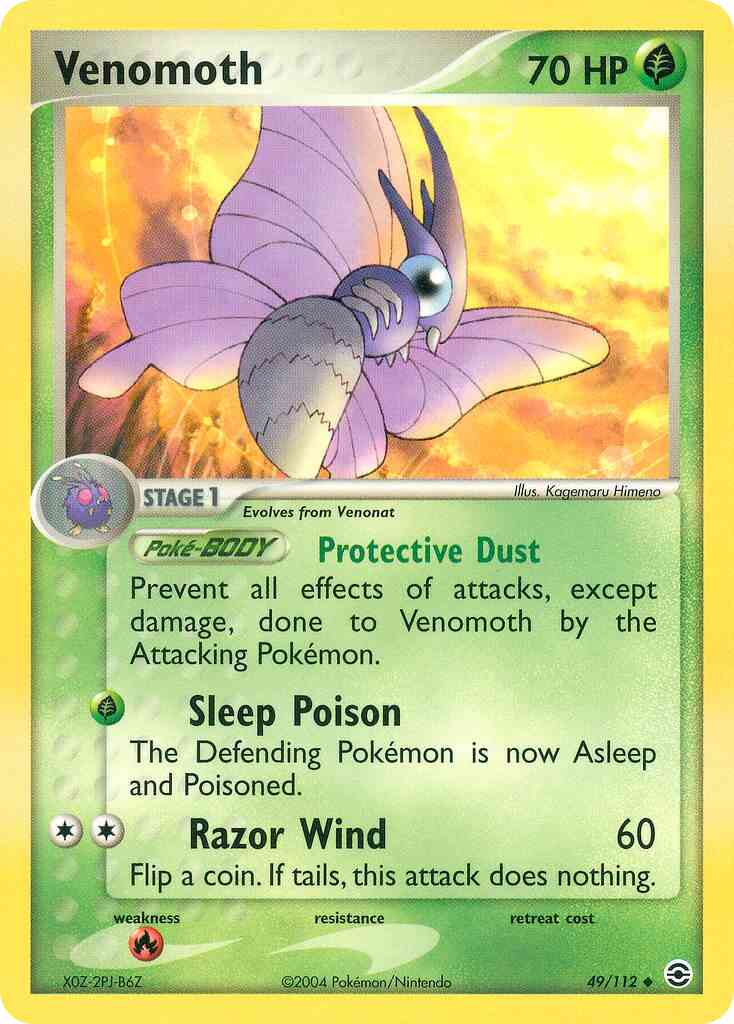 Venomoth - 49/112 - Uncommon [ex6-49] [Non-Holo]