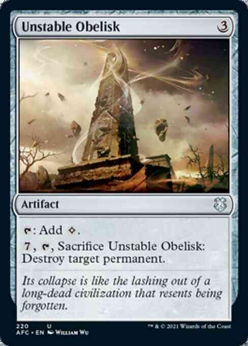 Unstable Obelisk [220] [Adventures in the Forgotten Realms Commander] [Non-Foil]