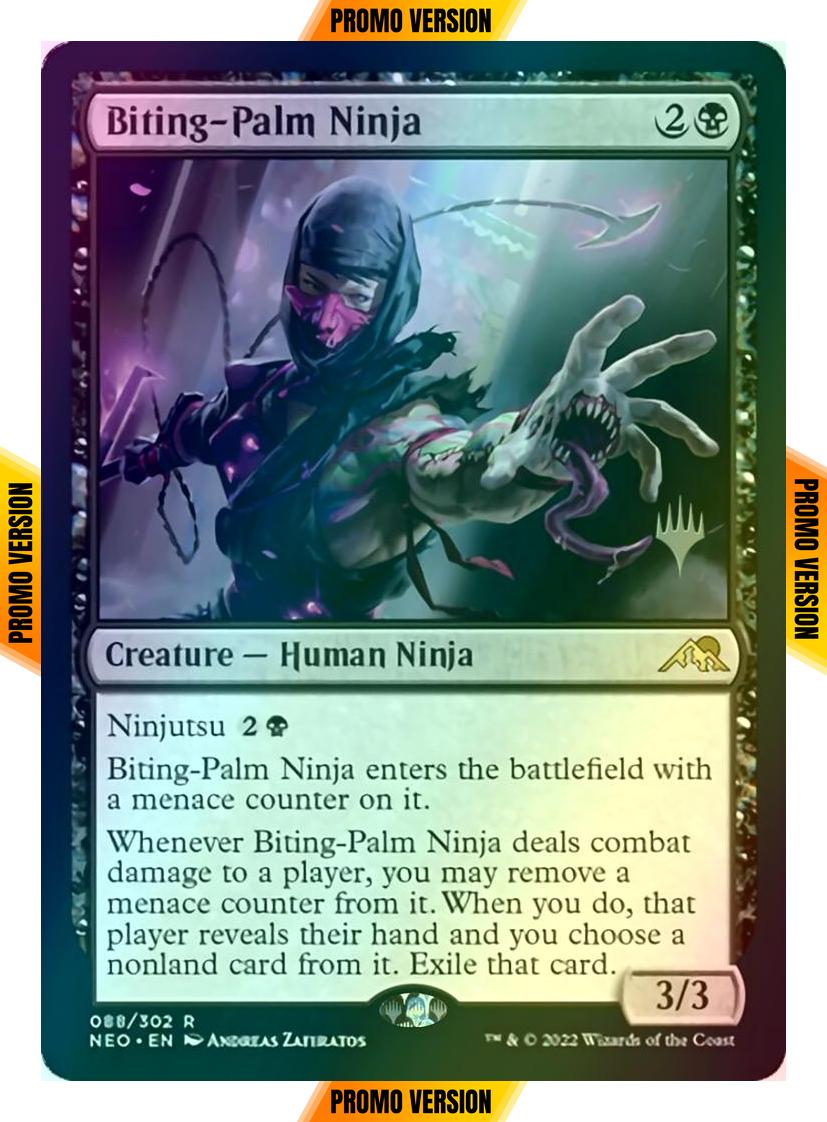 Biting-Palm Ninja [Promo Pack] [88p] [Kamigawa: Neon Dynasty: Promos] [Foil]