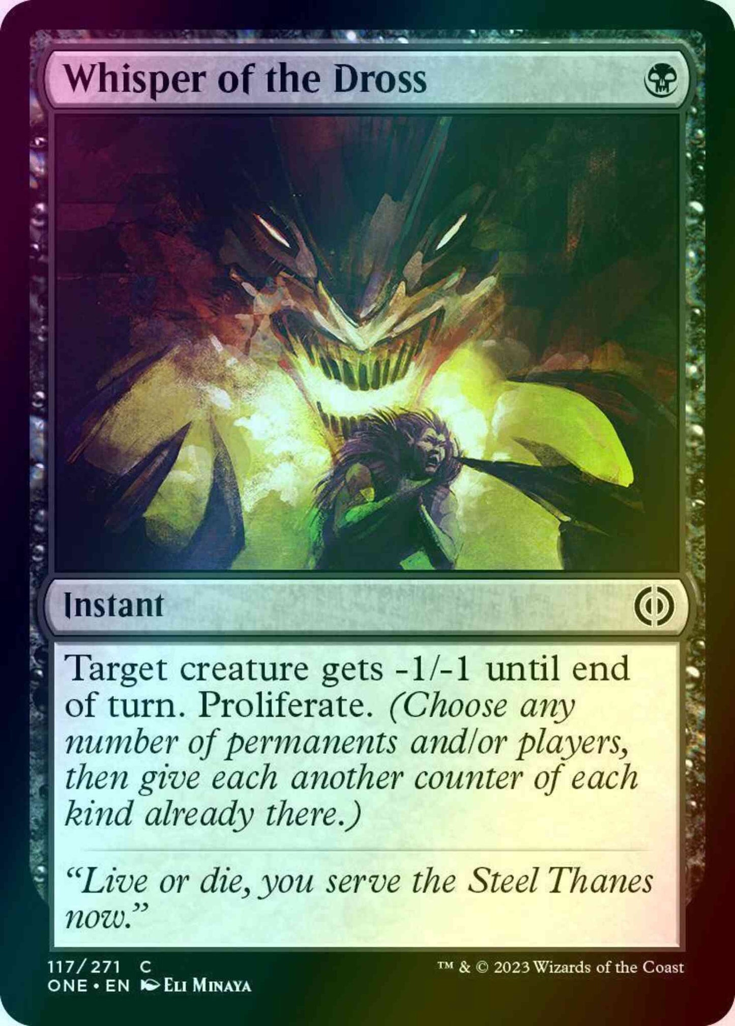 Whisper of the Dross [117] [Phyrexia: All Will Be One] [Foil]