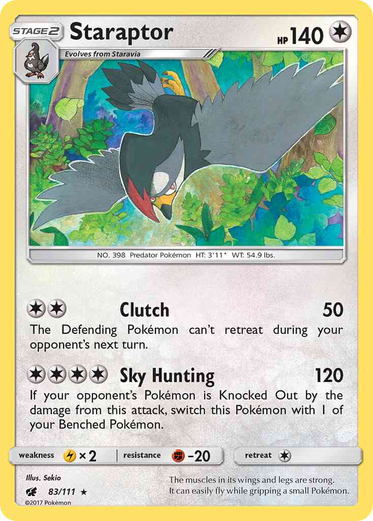 Staraptor - 83/111 - Rare [sm4-83] [Non-Holo]