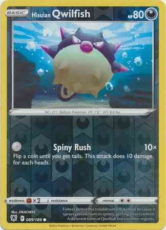 Hisuian Qwilfish - 089/189 - Common [swsh10-089] [Reverse Holo]