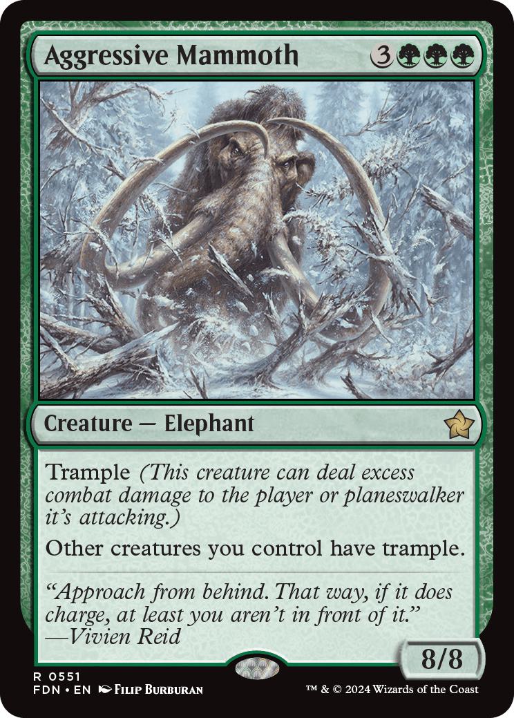 Aggressive Mammoth [551] [Foundations] [Non-Foil]