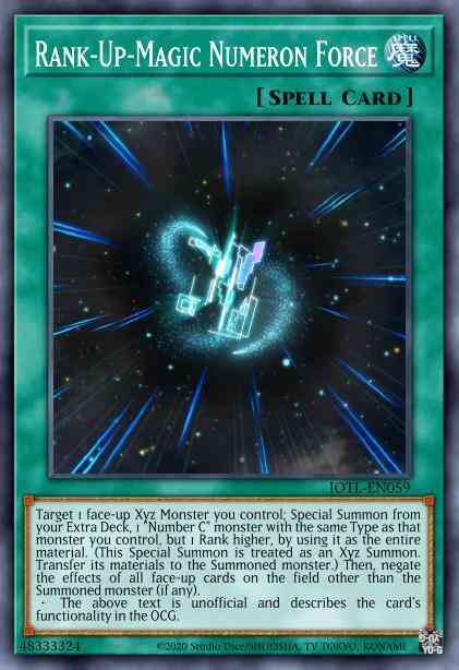 Rank-Up-Magic Numeron Force - JOTL-EN059 - Ultimate Rare - Unlimited