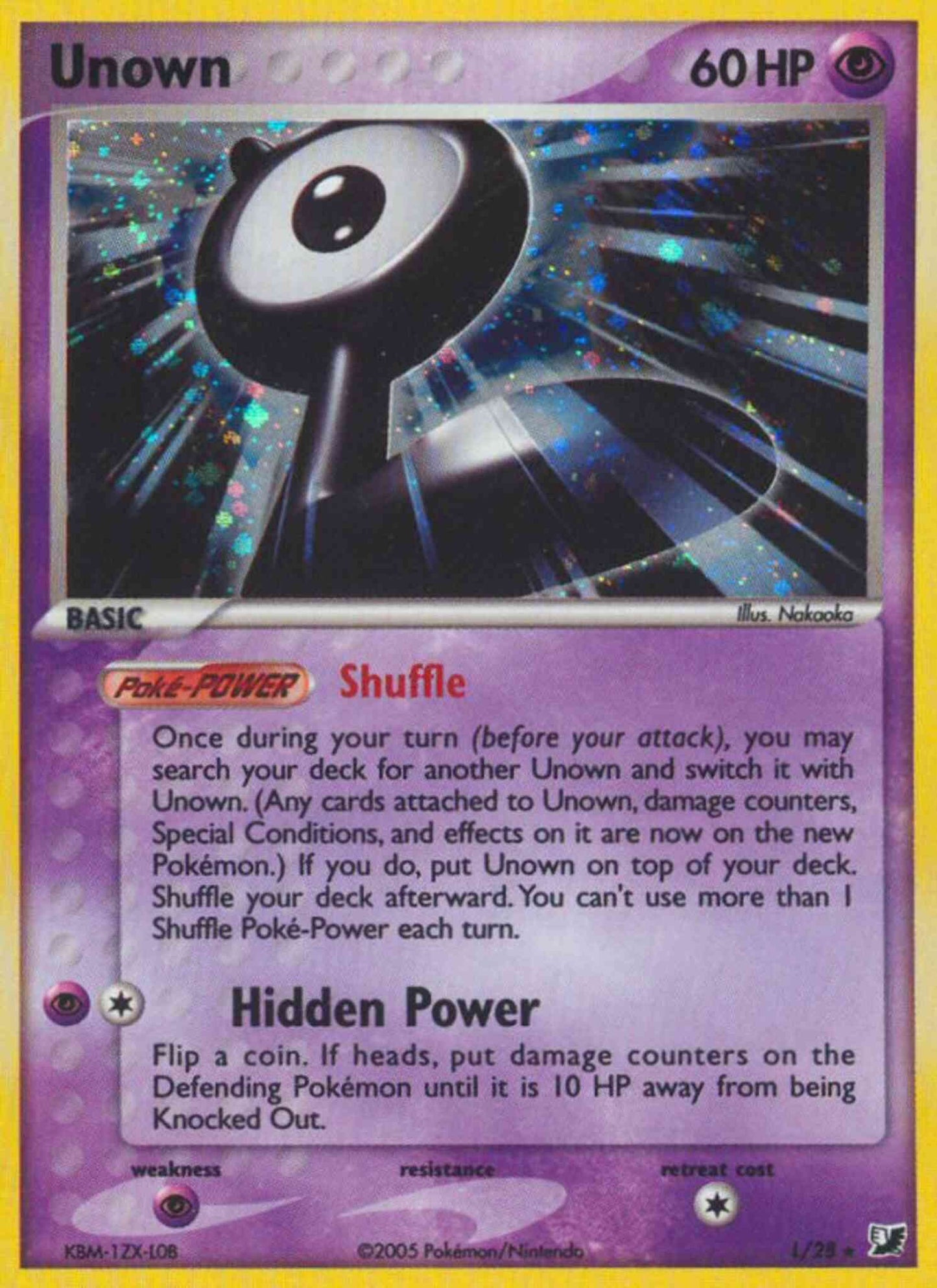 Unown - L/28 - Rare Holo [ex10-L] [Holo]