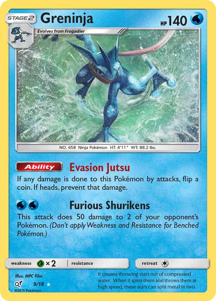 Greninja - 9/18 - Rare Ultra [det1-9] [Holo]