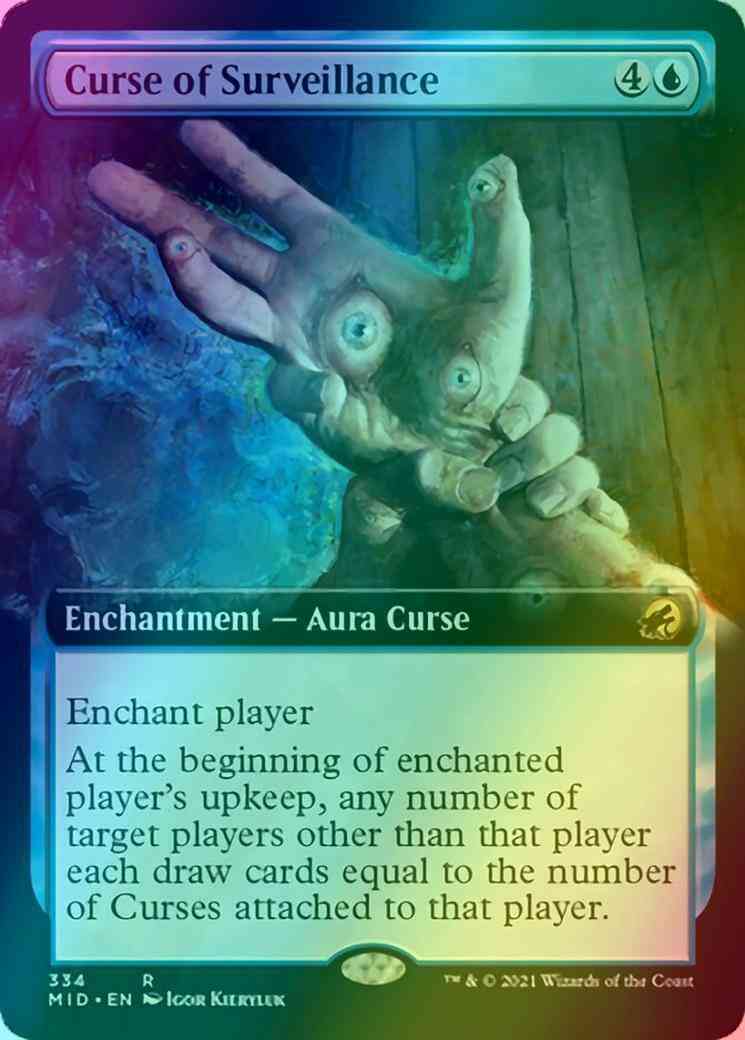 Curse of Surveillance [334] [Extended Art] [Innistrad: Midnight Hunt] [Foil]