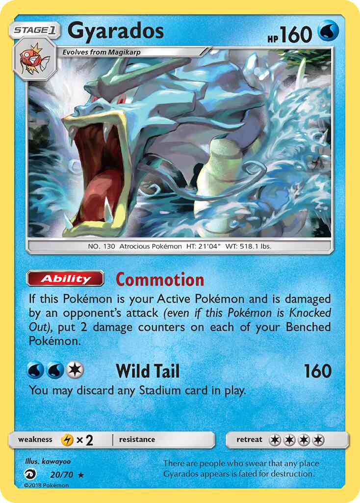 Gyarados - 20/70 - Rare Holo [sm75-20] [Reverse Holo]