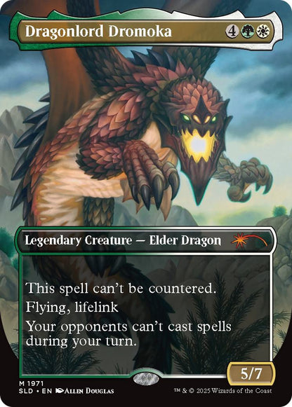 Dragonlord Dromoka // Dragonlord Dromoka [1971] [Borderless] [They Grow Up So Fast] [Secret Lair Drop] [Non-Foil]