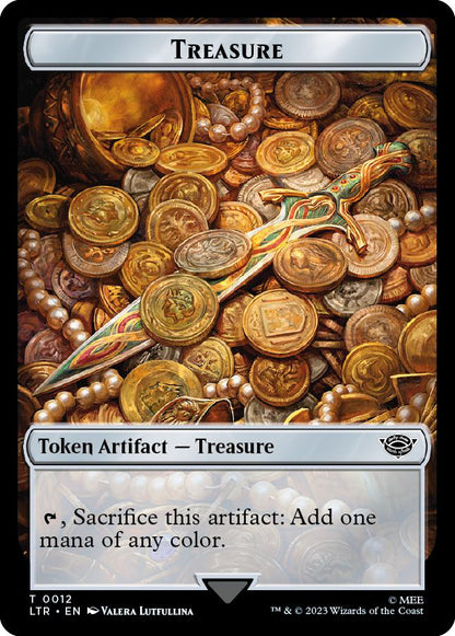 Elf Warrior Token (11) // Treasure Token (12) [The Lord of the Rings: Tales of Middle-earth: Commander: Tokens] [Non-Foil]