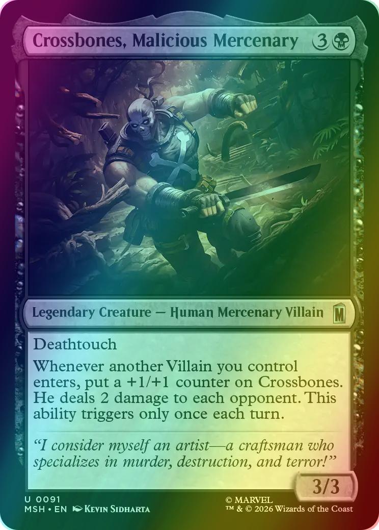 Crossbones, Malicious Mercenary [91] [Marvel Super Heroes] [Foil]