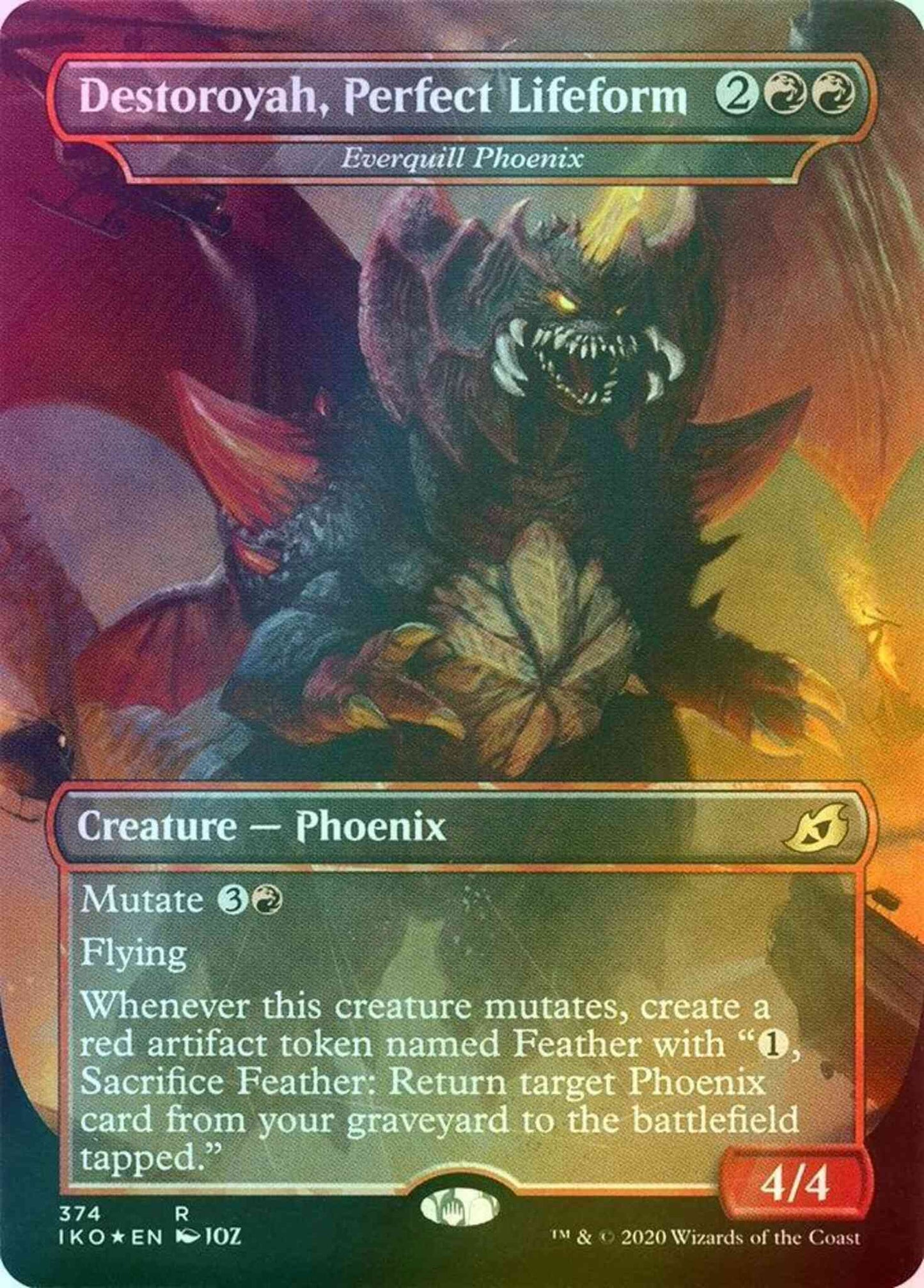 Destoroyah, Perfect Lifeform - Everquill Phoenix [374] [Alternate Art] [Godzilla] [Ikoria: Lair of Behemoths] [Foil]