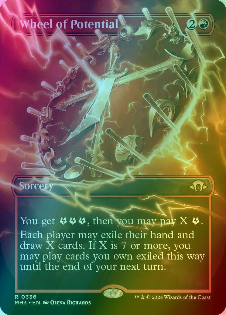 Wheel of Potential [336] [Borderless] [Frame Break] [Modern Horizons 3] [Foil]