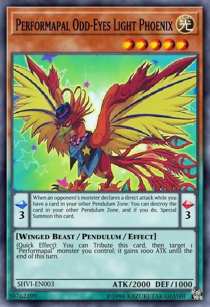 Performapal Odd-Eyes Light Phoenix - SHVI-EN003 - Rare - 1st Edition