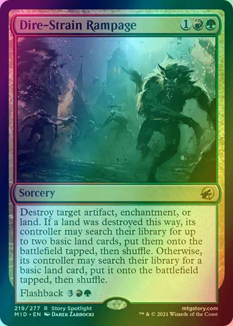 Dire-Strain Rampage [219] [Innistrad: Midnight Hunt] [Foil]