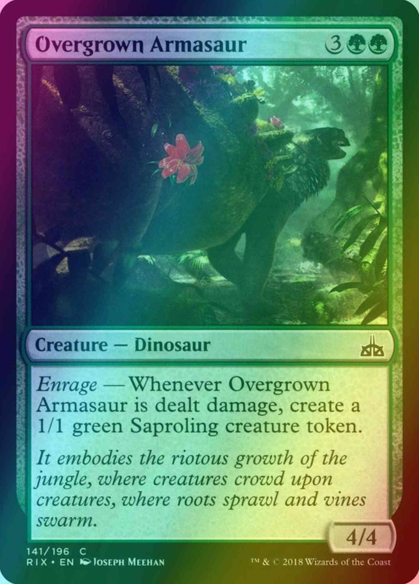 Overgrown Armasaur [141] [Rivals of Ixalan] [Foil]