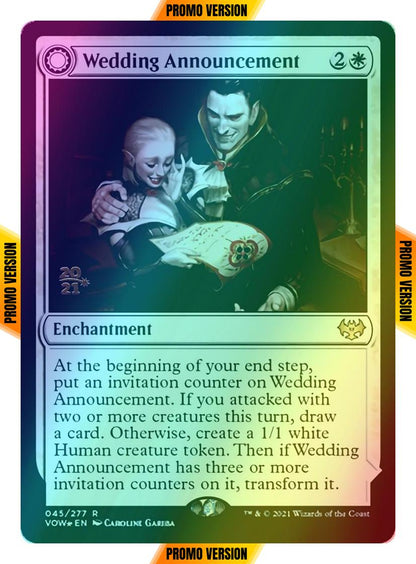 Wedding Announcement // Wedding Festivity [Prerelease] [45s] [Innistrad: Crimson Vow: Promos] [Foil]