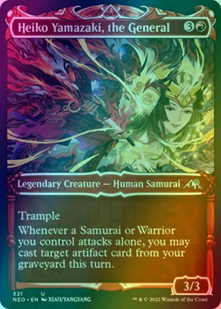Heiko Yamazaki, the General [321] [Samurai Showcase] [Kamigawa: Neon Dynasty] [Foil]