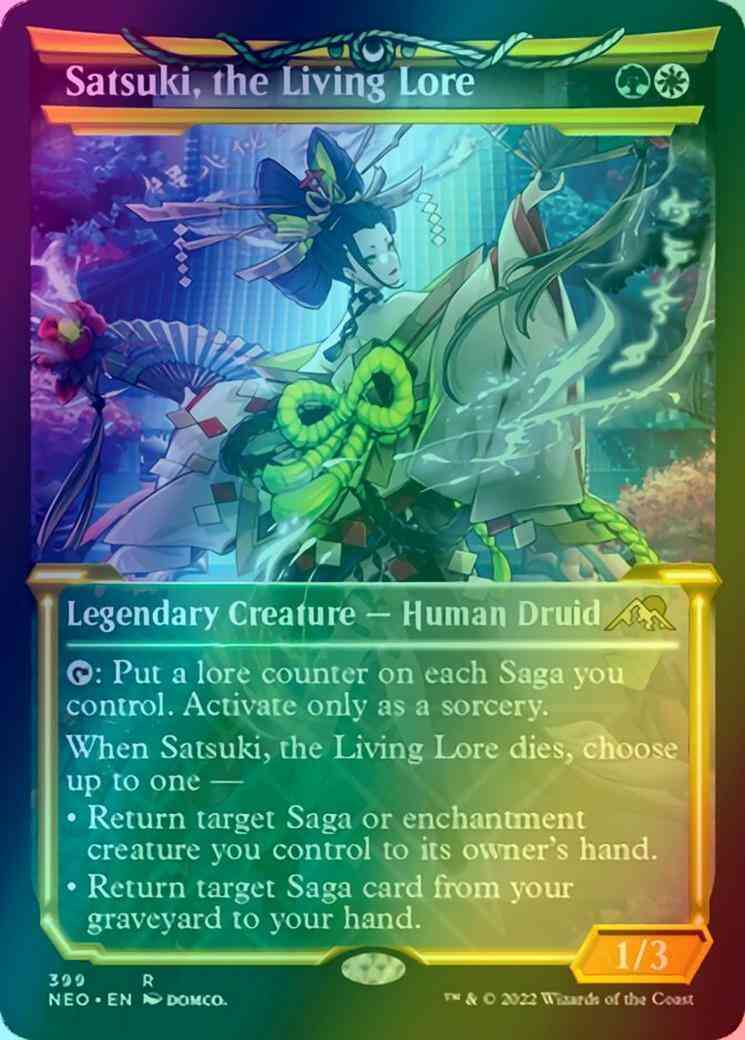 Satsuki, the Living Lore [399] [Soft Glow Showcase] [Kamigawa: Neon Dynasty] [Foil]