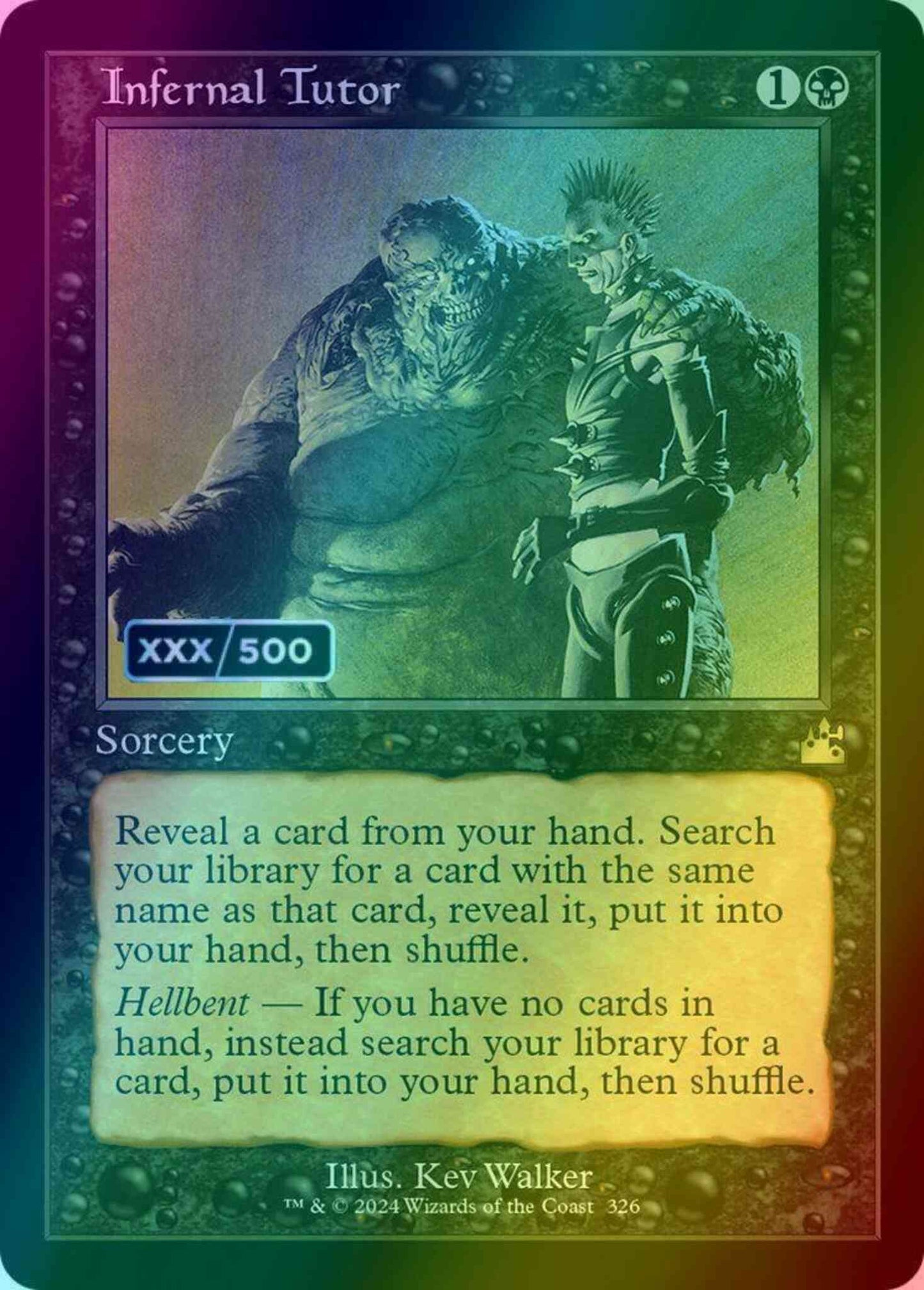 Infernal Tutor - Serial Numbered [326z] [Retro Frame] [Ravnica Remastered] [Foil]