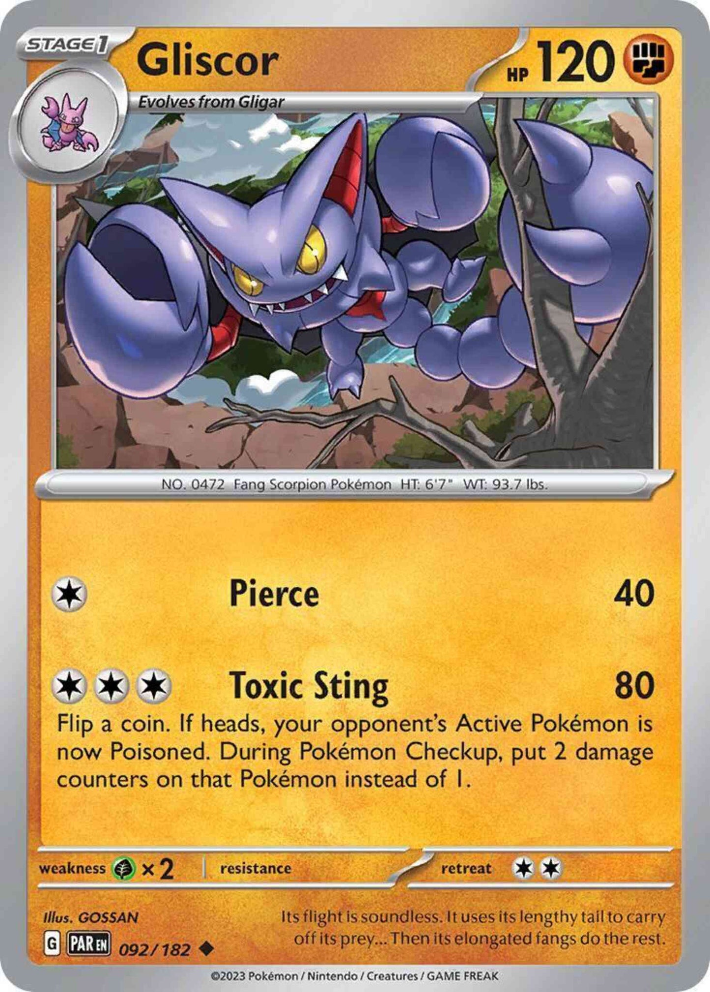 Gliscor - 092/182 - Uncommon [sv04-092] [Non-Holo]