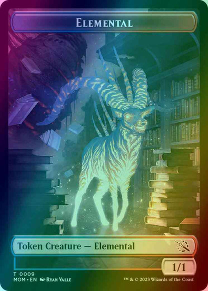 Elemental Token (09) // Knight Token (10) [March of the Machine: Tokens] [Foil]