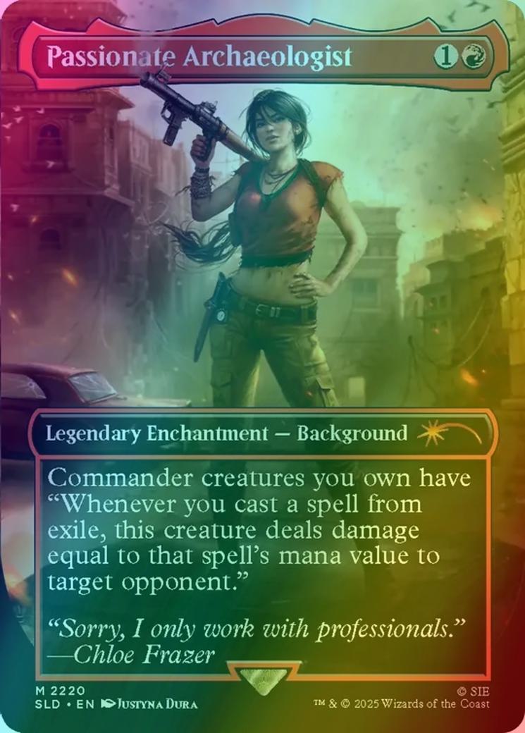 Passionate Archaeologist [2220] [Borderless] [Uncharted] [Secret Lair Drop] [Rainbow Foil]