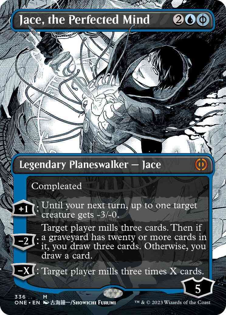 Jace, the Perfected Mind [336] [Borderless] [Manga] [Phyrexia: All Will Be One] [Non-Foil]