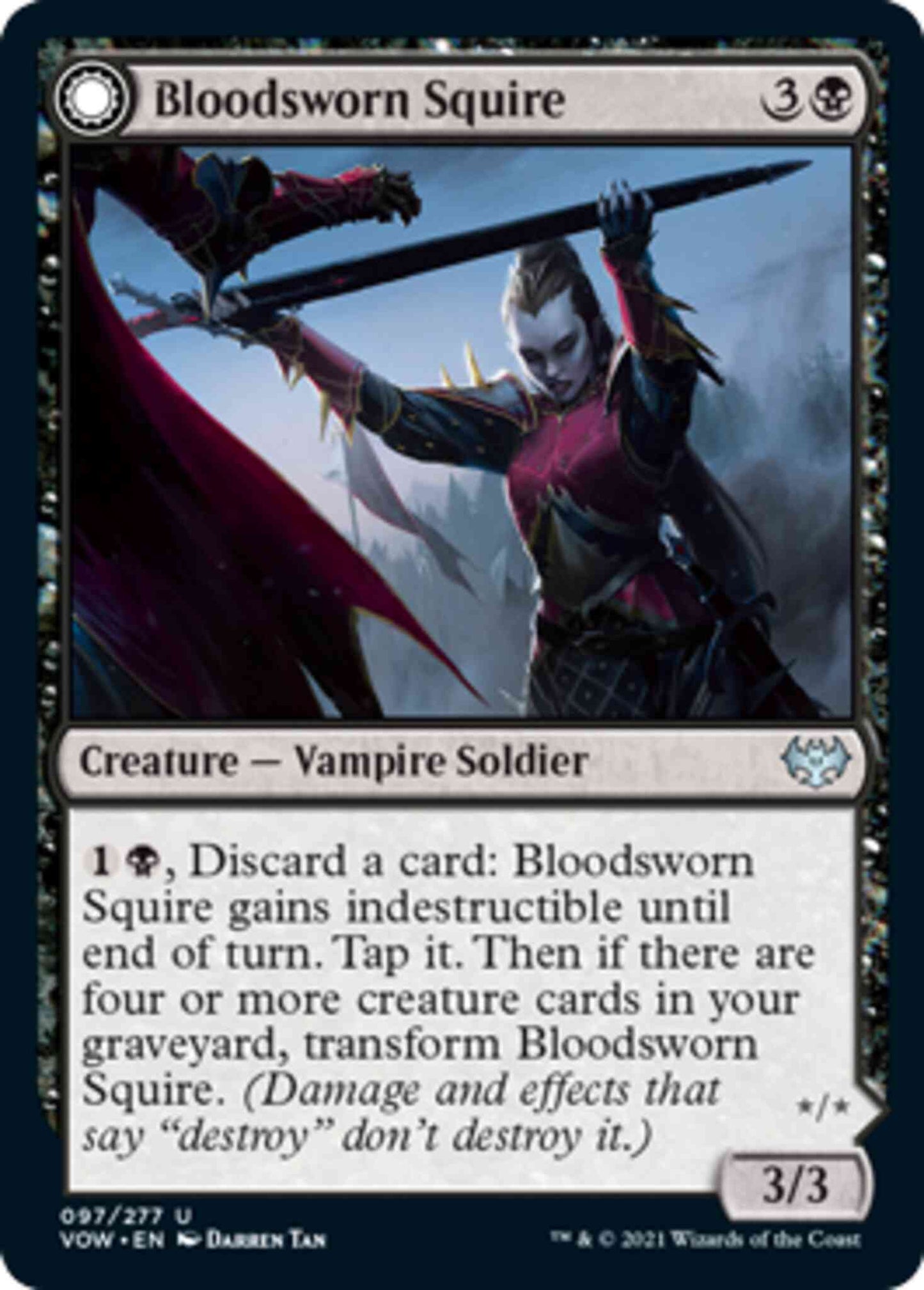 Bloodsworn Squire // Bloodsworn Knight [97] [Innistrad: Crimson Vow] [Non-Foil]
